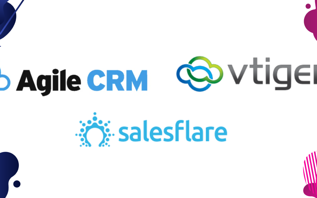 Agile CRM, Vtiger, and Salesflare logos